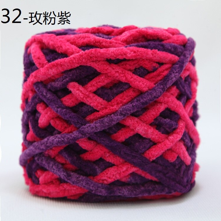 100g/ball Chenille Knitting Yarn Soft Ice Strip Line Cotton Yarn DIY Wool Yarn for Hand Knitting Scarf Thick Wool Yarn Wholesale