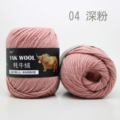 100g 4.5mm Wool Yak Yarn Crochet Yarn Threads for Knitting Needle Hand Knitting Yarn 3 PLY Fine Woolen Dyed for Sweaters