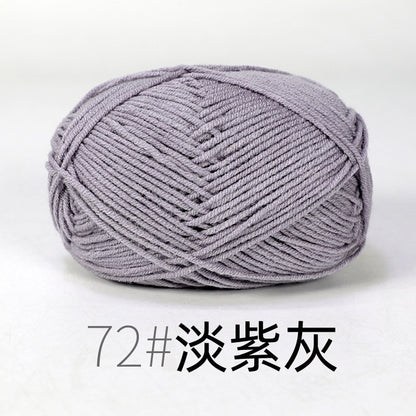 50g/Set Milk Cotton Yarn Knitting Wool for Hand Knitting Yarn Crochet Craft Sweater Hat Threads for Knitting Crochet Supplies