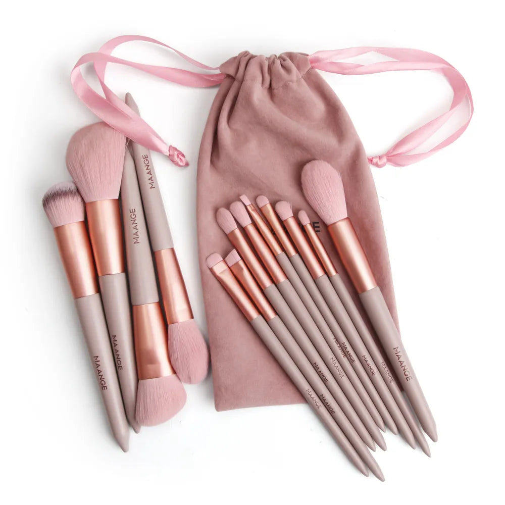 MAANGE Pro 4/13Pcs Makeup Brushes Set  Face Eye Shadow Foundation Powder Eyeliner Eyelash Lip Make Up Brush Beauty Tool with Bag