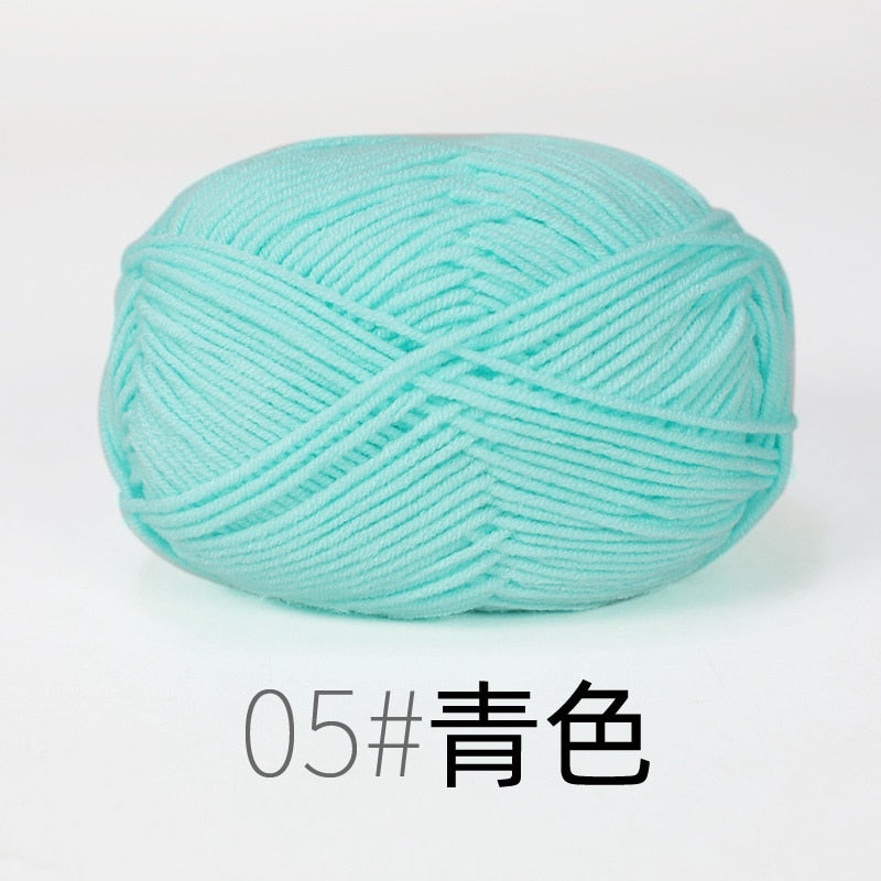 50g/Set Milk Cotton Yarn Knitting Wool for Hand Knitting Yarn Crochet Craft Sweater Hat Threads for Knitting Crochet Supplies