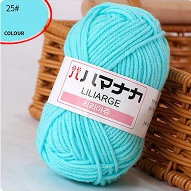 Milk Sweet Soft Cotton Baby Knitting Wool Yarn Thick Yarn Fiber Velvet Yarn Hand Knitting Wool Crochet Yarn for DIY Sweater