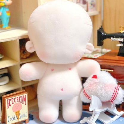 15/20cm DIY Plush Doll Normal/Fat Cotton Doll Body NO Attribute Kits Blank Unembroidery 20cm Plush Attribute Dolls Girls Gifts