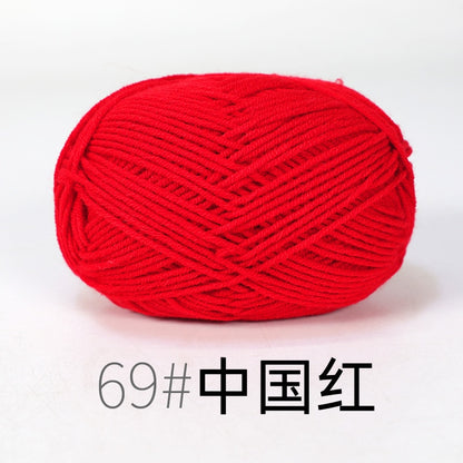 50g/Set Milk Cotton Yarn Knitting Wool for Hand Knitting Yarn Crochet Craft Sweater Hat Threads for Knitting Crochet Supplies