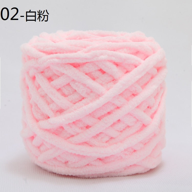 100g/ball Chenille Knitting Yarn Soft Ice Strip Line Cotton Yarn DIY Wool Yarn for Hand Knitting Scarf Thick Wool Yarn Wholesale