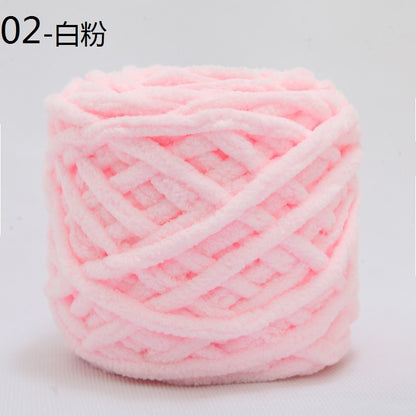 100g/ball Chenille Knitting Yarn Soft Ice Strip Line Cotton Yarn DIY Wool Yarn for Hand Knitting Scarf Thick Wool Yarn Wholesale