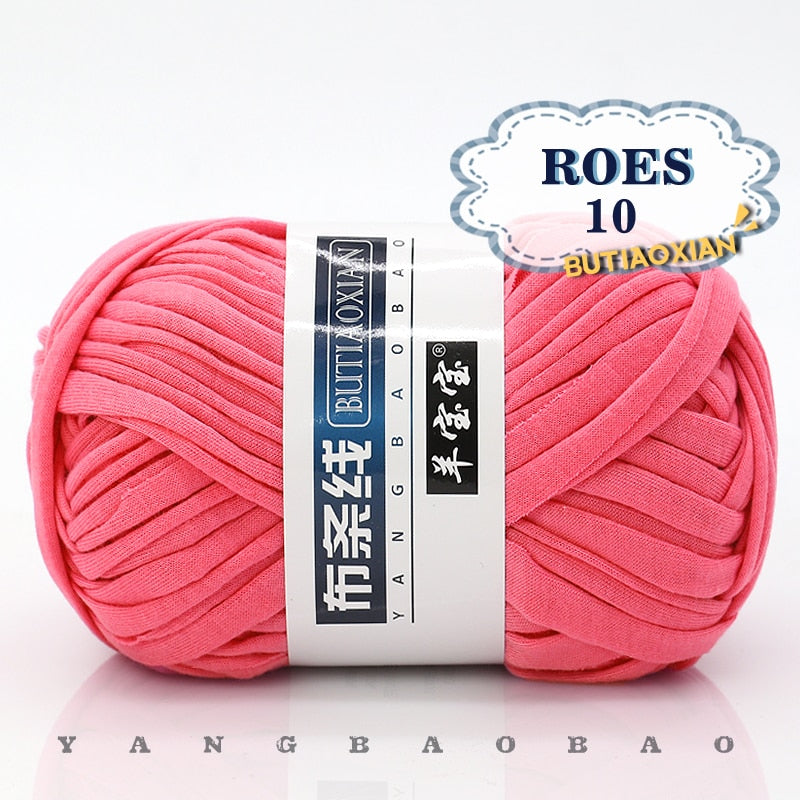 1pc 100g Thick Cloth Yarn Soft Colored Yarn for Hand Knitting Woven Bag Carpet DIY Hand-knitted Material