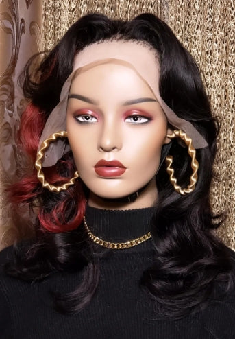 GLACEDSTYLE 16" Lace Front Human Hair Custom Made Wig - Styled - Ready to Wear 180% Density