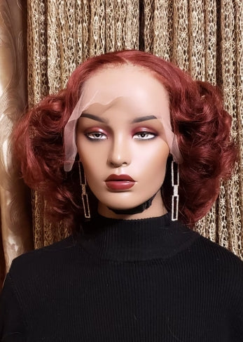 GLACEDSTYLE 16" Lace Front Custom Human Hair Wig - Ready to Wear 180% Density