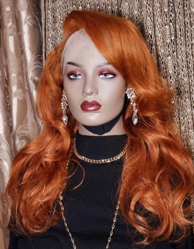 GLACEDSTYLE 22" Lace Front Human Hair Custom Wig - Pre-Plucked, Styled, Ready to Wear 180 Density