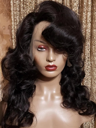 GLACEDSTYLE 26" 200% High Density Lace Front Human Hair Luxury Wig - Ready to Wear Custom Made