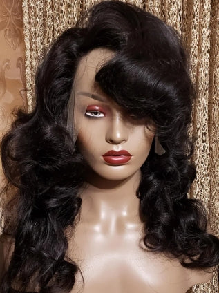 GLACEDSTYLE 26" 200% High Density Lace Front Human Hair Luxury Wig - Ready to Wear Custom Made