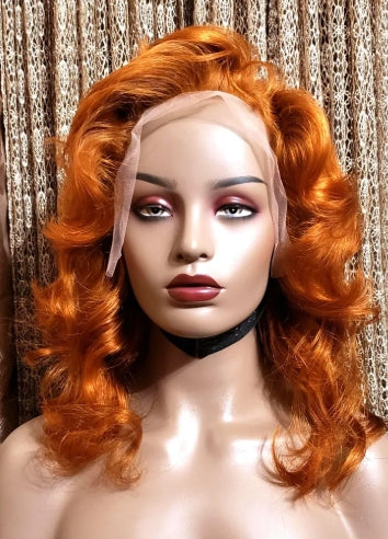 GLACEDSTYLE 18" Lace Front Human Hair Wig - Pre-Plucked & Styled - Ready to Wear, 150 Density