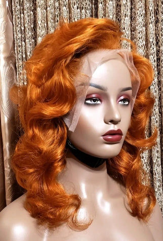 GLACEDSTYLE 18" Lace Front Human Hair Wig - Pre-Plucked & Styled - Ready to Wear, 150 Density