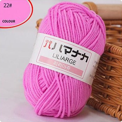 Milk Sweet Soft Cotton Baby Knitting Wool Yarn Thick Yarn Fiber Velvet Yarn Hand Knitting Wool Crochet Yarn for DIY Sweater