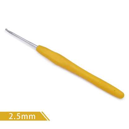 New Crochet Hook 2.5-6.0mm Aluminum Crochet Needles With Colorful Soft Rubber Grip Cushioned Handles Knitting Needles