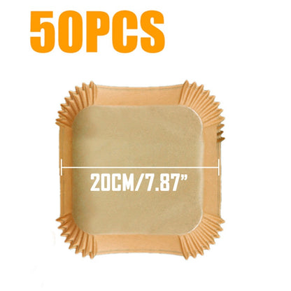 50/100Pcs Air fryer Baking Paper  for Barbecue Plate Round Oven Pan Pad 16/20cm AirFryer Oil-Proof Disposable Paper Liner