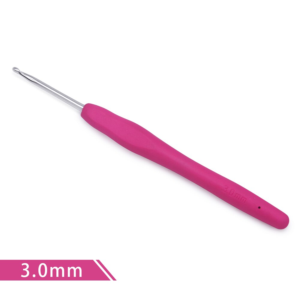 New Crochet Hook 2.5-6.0mm Aluminum Crochet Needles With Colorful Soft Rubber Grip Cushioned Handles Knitting Needles