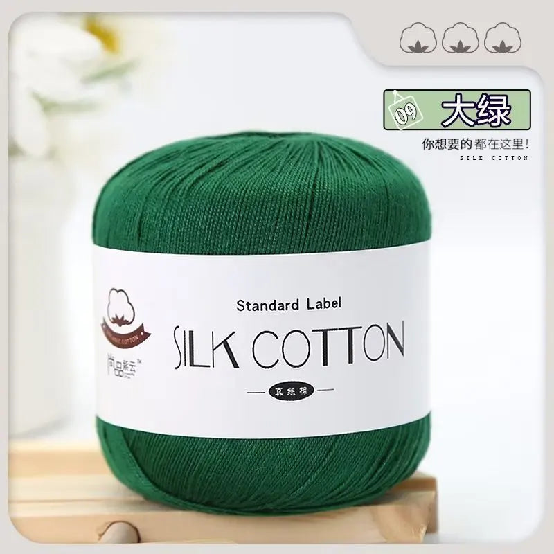 50g/PC Silk Lace Cotton Milk Crochet Yarn Baby Hand-Knitted Warm Soft Knitting Thread for Hand Knitting Supplies Cross Stitch