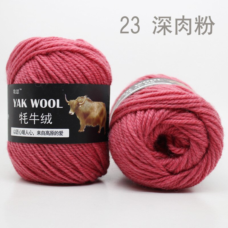 100g 4.5mm Wool Yak Yarn Crochet Yarn Threads for Knitting Needle Hand Knitting Yarn 3 PLY Fine Woolen Dyed for Sweaters