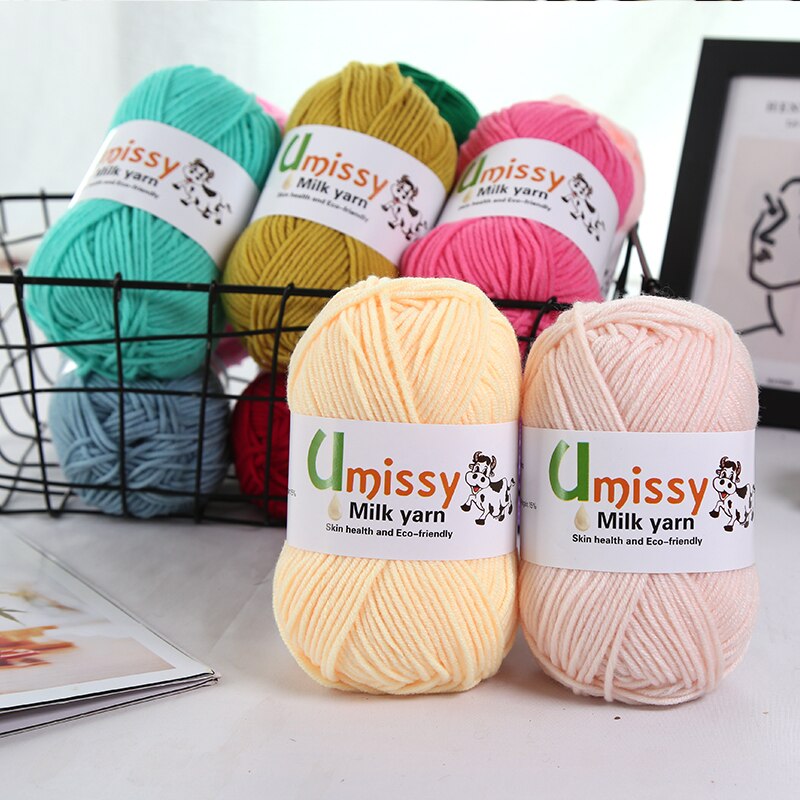 1pc Wholesale Price High Quality Soft Warm DIY Milk Cotton Threads Baby Wool For Hand Knitting Crochet Yarn 50g/PC