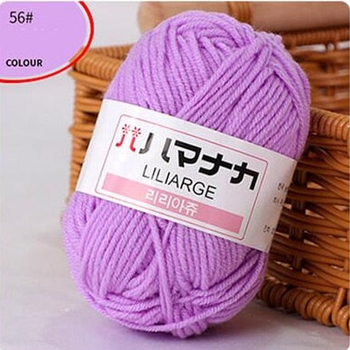 Milk Sweet Soft Cotton Baby Knitting Wool Yarn Thick Yarn Fiber Velvet Yarn Hand Knitting Wool Crochet Yarn for DIY Sweater