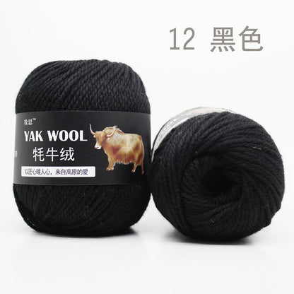 100g 4.5mm Wool Yak Yarn Crochet Yarn Threads for Knitting Needle Hand Knitting Yarn 3 PLY Fine Woolen Dyed for Sweaters