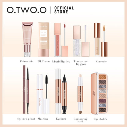 O.TWO.O Makeup Set 5/10pcs Cosmetics Kit Eye Shadows Eyeliner Eyebrow Pencil Face Primer Contour Lipstick Concealer With Box