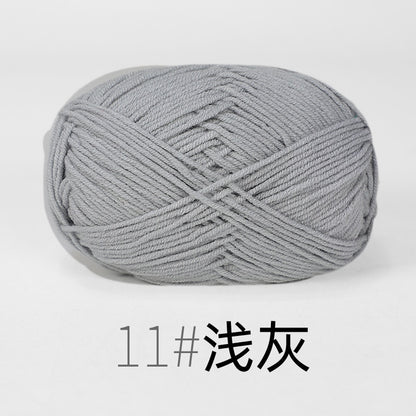 50g/Set 4ply Milk Cotton Knitting Wool Yarn Needlework Dyed Lanas for Crochet Craft Sweater Hat Dolls Hand Knitting DIY Sweater