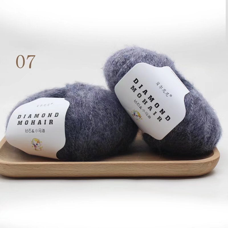 25g/pc Mohair Yarn Crochet Soft Warm Baby Wool Yarn For Hand knitting Sweater And Shawl