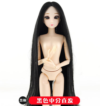 ⚠️2022 New 30cm Fashion Doll 1/6 BJD Dolls Body Make-up 3D Eyes Long Wig Hair Beautiful Princess Baby Girl Dolls DIY Toy for Girls