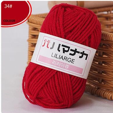 Milk Sweet Soft Cotton Baby Knitting Wool Yarn Thick Yarn Fiber Velvet Yarn Hand Knitting Wool Crochet Yarn for DIY Sweater