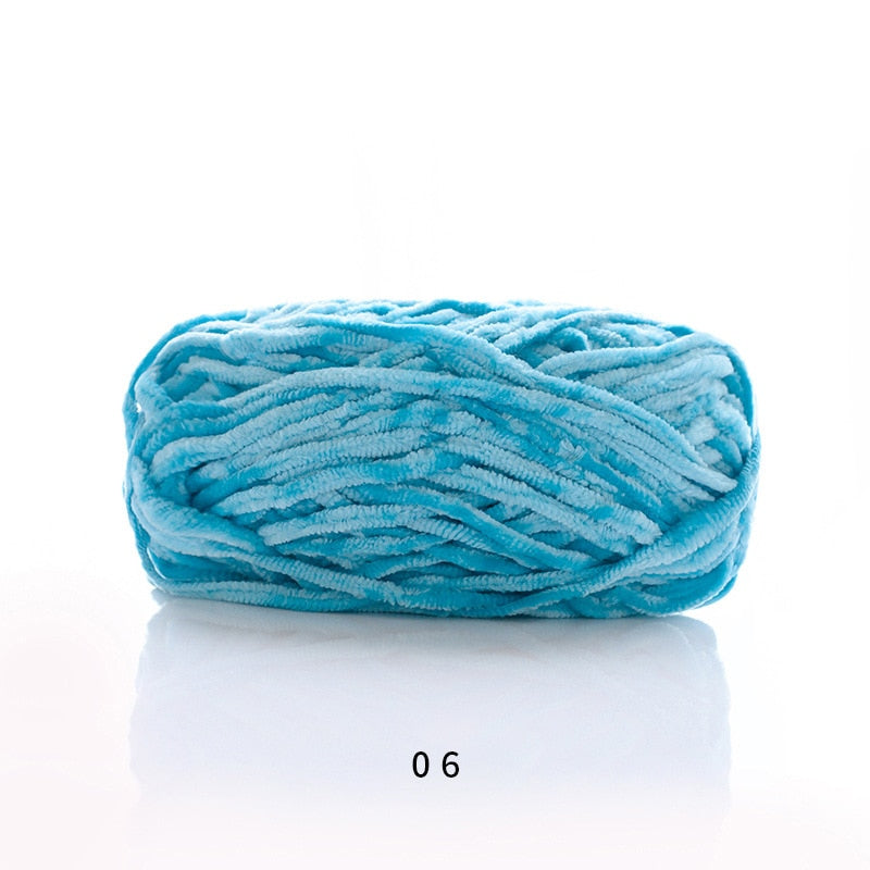 100g / 80M Chenille Velvet Yarn Knitting Wool Thick Warm Crochet Knitting Yarns Cotton Baby Wool DIY hand-knitted Sweater