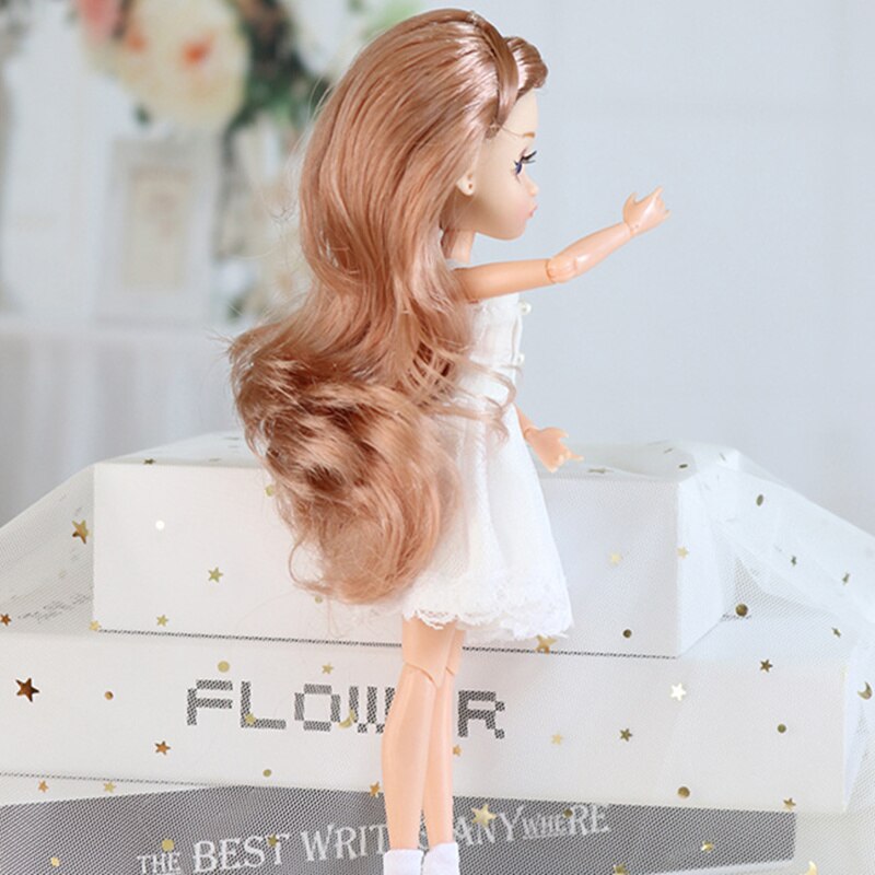 ⚠️New Edition 11 Joint Moveable Body 26cm 1/6 Doll Purple Brown Eyes with Fashion Clothes Shoes Style Dress Up Baby Dolls DIY Toy