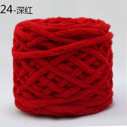 100g/ball Chenille Knitting Yarn Soft Ice Strip Line Cotton Yarn DIY Wool Yarn for Hand Knitting Scarf Thick Wool Yarn Wholesale