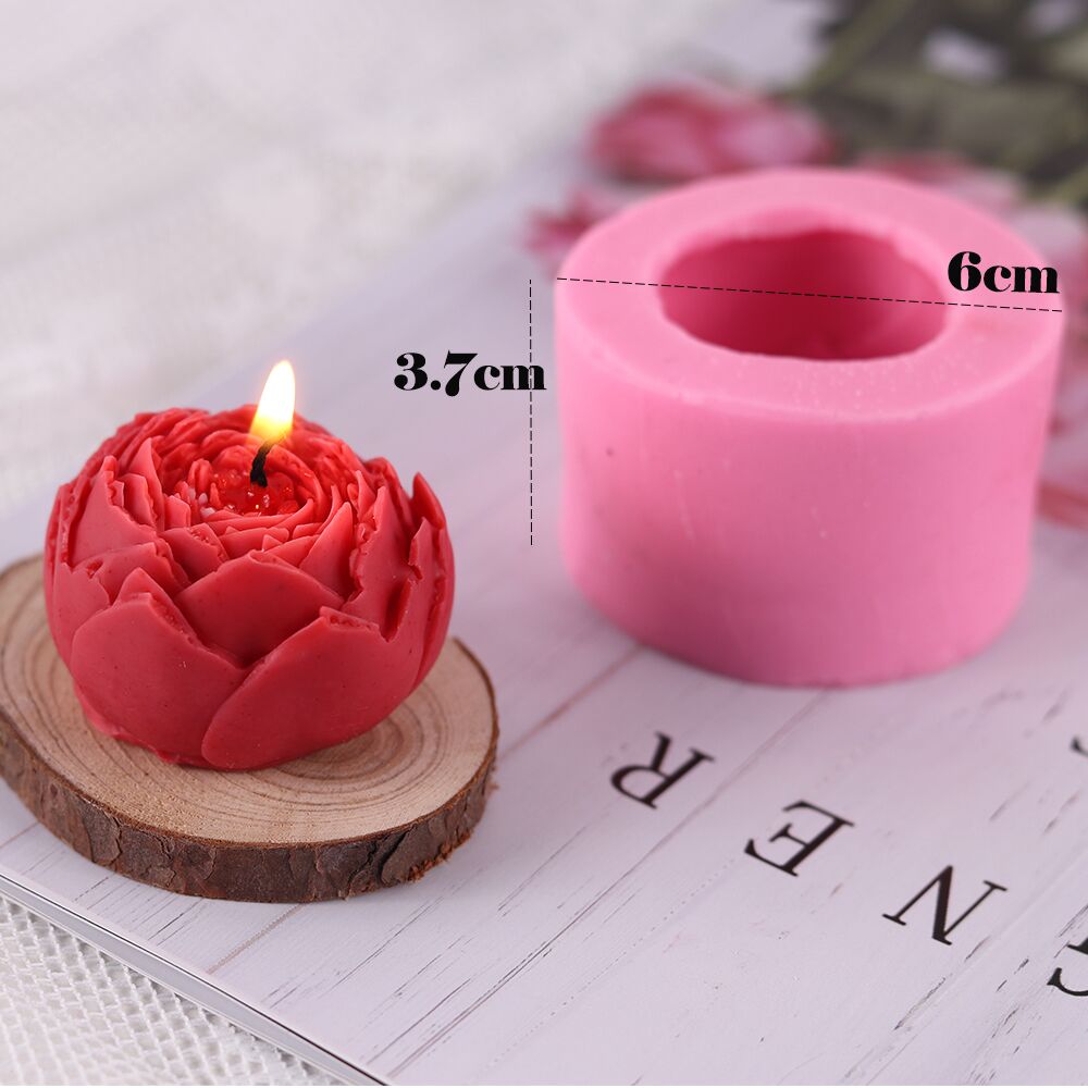 Screw Ball Candle Mold Epoxy Rose Candle Casting Mold Creative Aromatic Plaster Soap Craft Tool Handmade Scented Wax Candle Mold