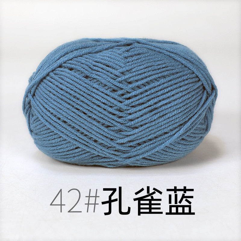 50g/Set Milk Cotton Yarn Knitting Wool for Hand Knitting Yarn Crochet Craft Sweater Hat Threads for Knitting Crochet Supplies