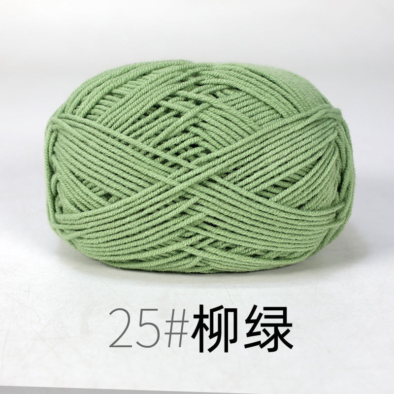 50g/Set Milk Cotton Yarn Knitting Wool for Hand Knitting Yarn Crochet Craft Sweater Hat Threads for Knitting Crochet Supplies