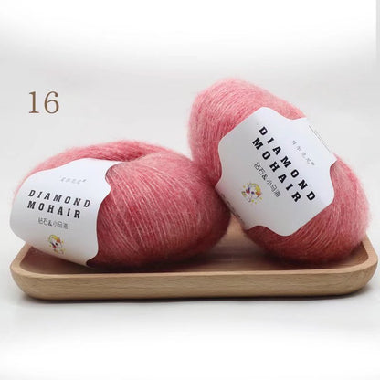 25g/pc Mohair Yarn Crochet Soft Warm Baby Wool Yarn For Hand knitting Sweater And Shawl