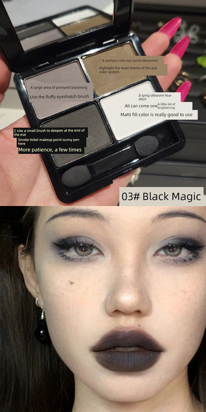 Gothic Dark Full Matte Four-Color Light European and American Eye Shadow