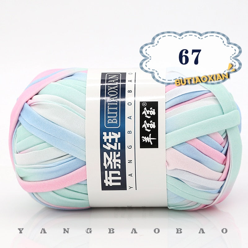 1pc 100g Thick Cloth Yarn Soft Colored Yarn for Hand Knitting Woven Bag Carpet DIY Hand-knitted Material