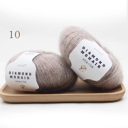 25g/pc Mohair Yarn Crochet Soft Warm Baby Wool Yarn For Hand knitting Sweater And Shawl