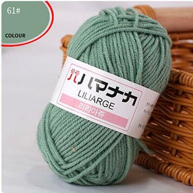 Milk Sweet Soft Cotton Baby Knitting Wool Yarn Thick Yarn Fiber Velvet Yarn Hand Knitting Wool Crochet Yarn for DIY Sweater