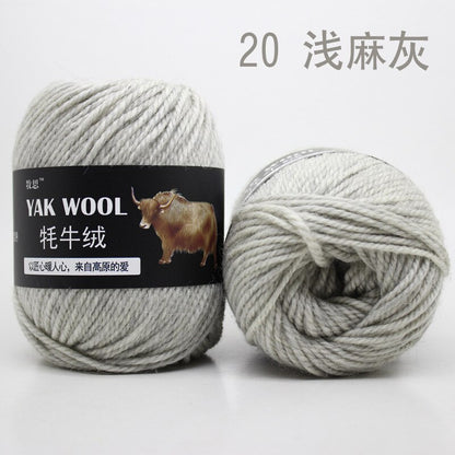 100g 4.5mm Wool Yak Yarn Crochet Yarn Threads for Knitting Needle Hand Knitting Yarn 3 PLY Fine Woolen Dyed for Sweaters