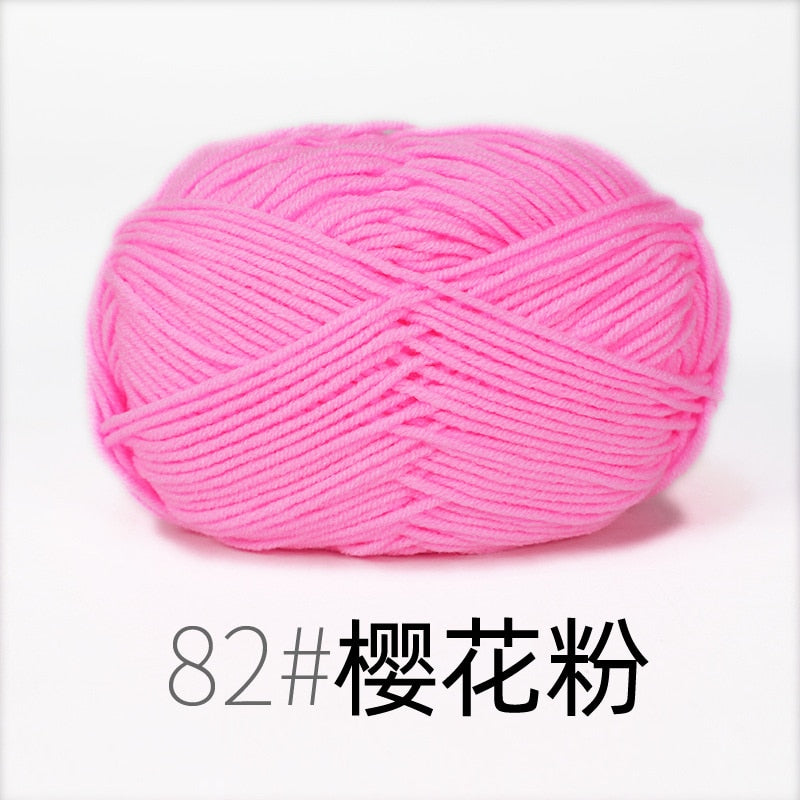 50g/Set Milk Cotton Yarn Knitting Wool for Hand Knitting Yarn Crochet Craft Sweater Hat Threads for Knitting Crochet Supplies