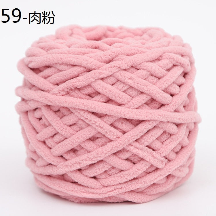 100g/ball Chenille Knitting Yarn Soft Ice Strip Line Cotton Yarn DIY Wool Yarn for Hand Knitting Scarf Thick Wool Yarn Wholesale