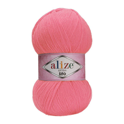 Extra Life Knitted Yarn-23 Color Options 480 Meters(100gr) Hand Knitting Yarn Ball - Alize Extra Life- Acrylic-DIY