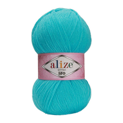 Extra Life Knitted Yarn-23 Color Options 480 Meters(100gr) Hand Knitting Yarn Ball - Alize Extra Life- Acrylic-DIY