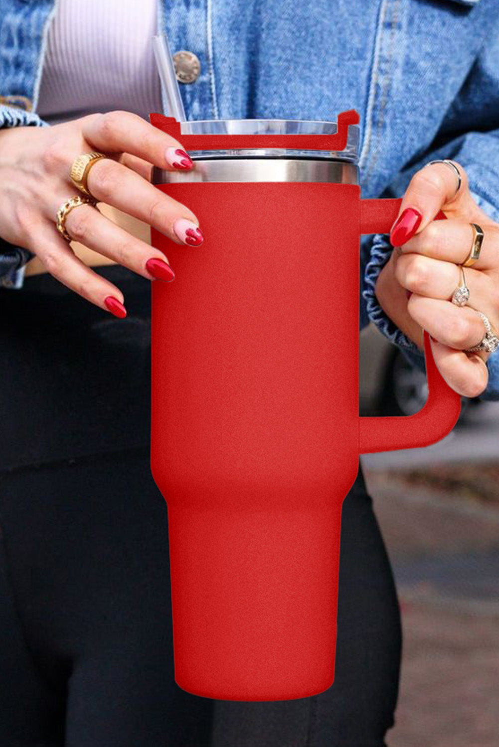 Red 304 Stainless Steel Double Insulated Cup