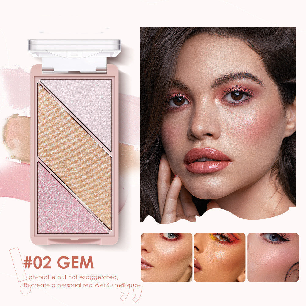 Multifunctional Shadow Highlighter Blush 3-in-1 Contouring Palette